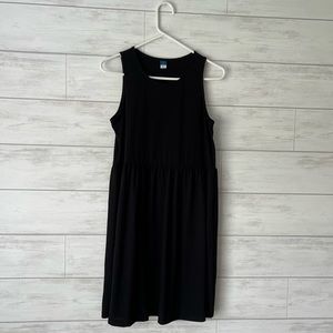 Black Flowy Lightweight Tank Top Dress